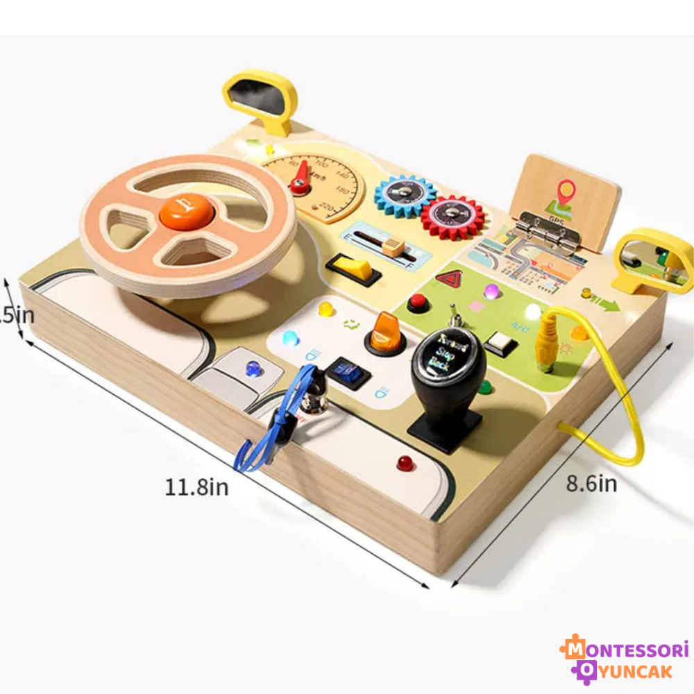 Ahşap Direksiyon Bulmaca Oyuncağı - Montessori