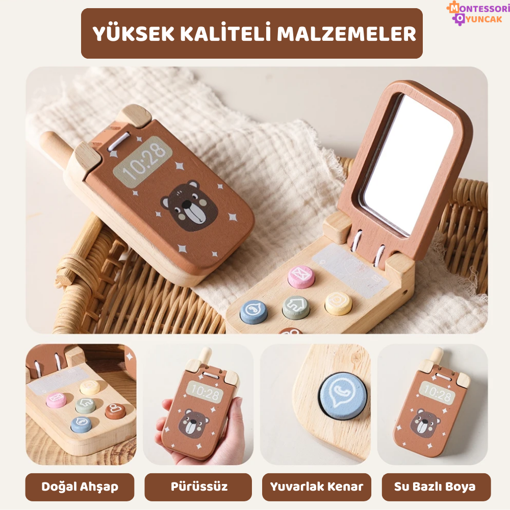 İlk Montessori Ahşap Telefonum
