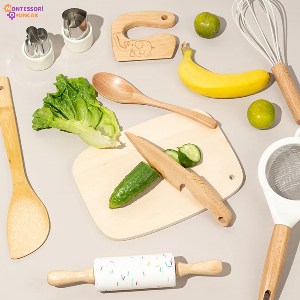 Montessori Ahşap Mutfak Seti