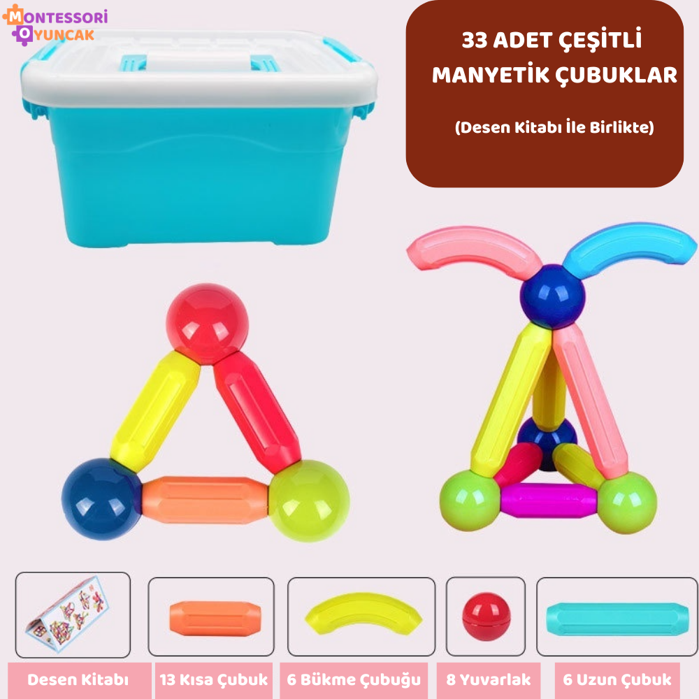 Montessori Manyetik Yapı Oyuncağı
