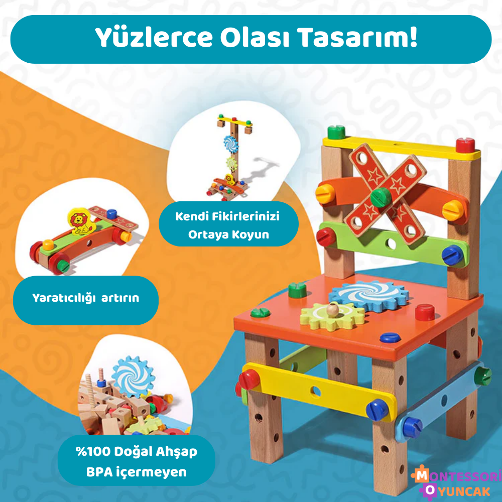 Montessori Kendin Yap Eğlence Sandalyesi