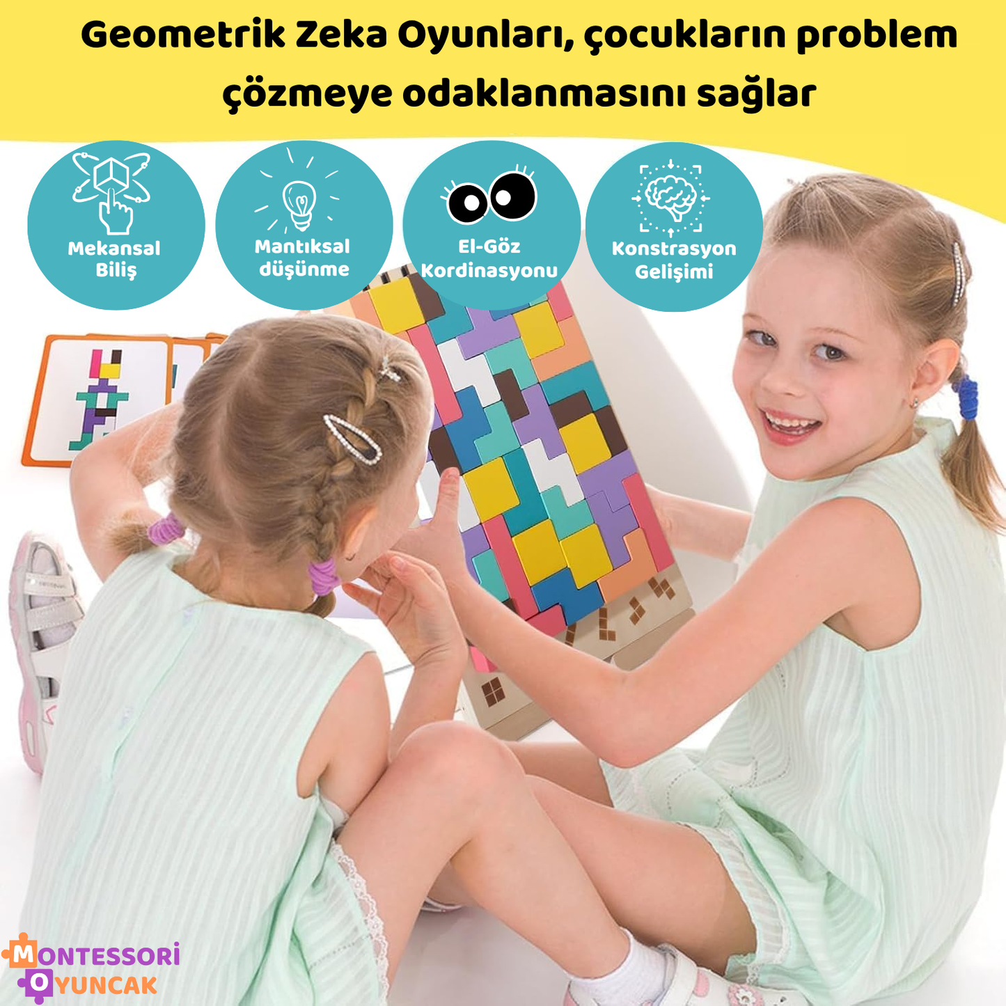 Montessori Ahşap Tetris