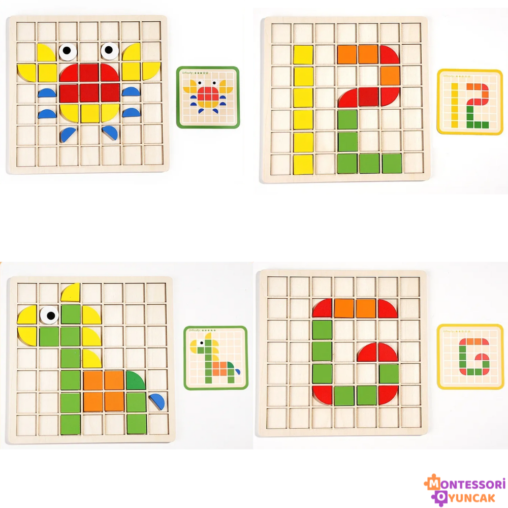 Montessori Ahşap Mozaik - Montessori