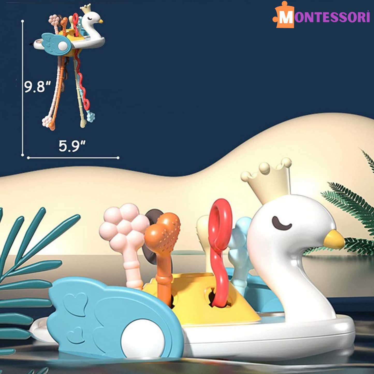 Montessori Prenses Kuğulu Çekme Oyuncak