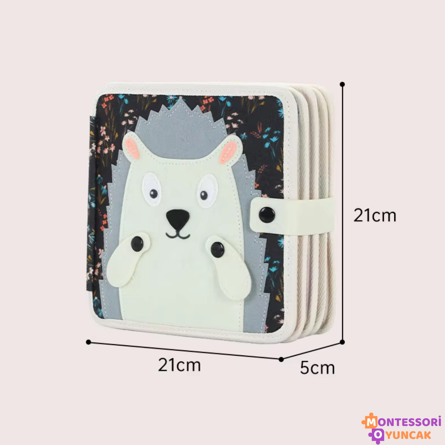 Sevimli Kirpi Keçe Kitabı Montessori