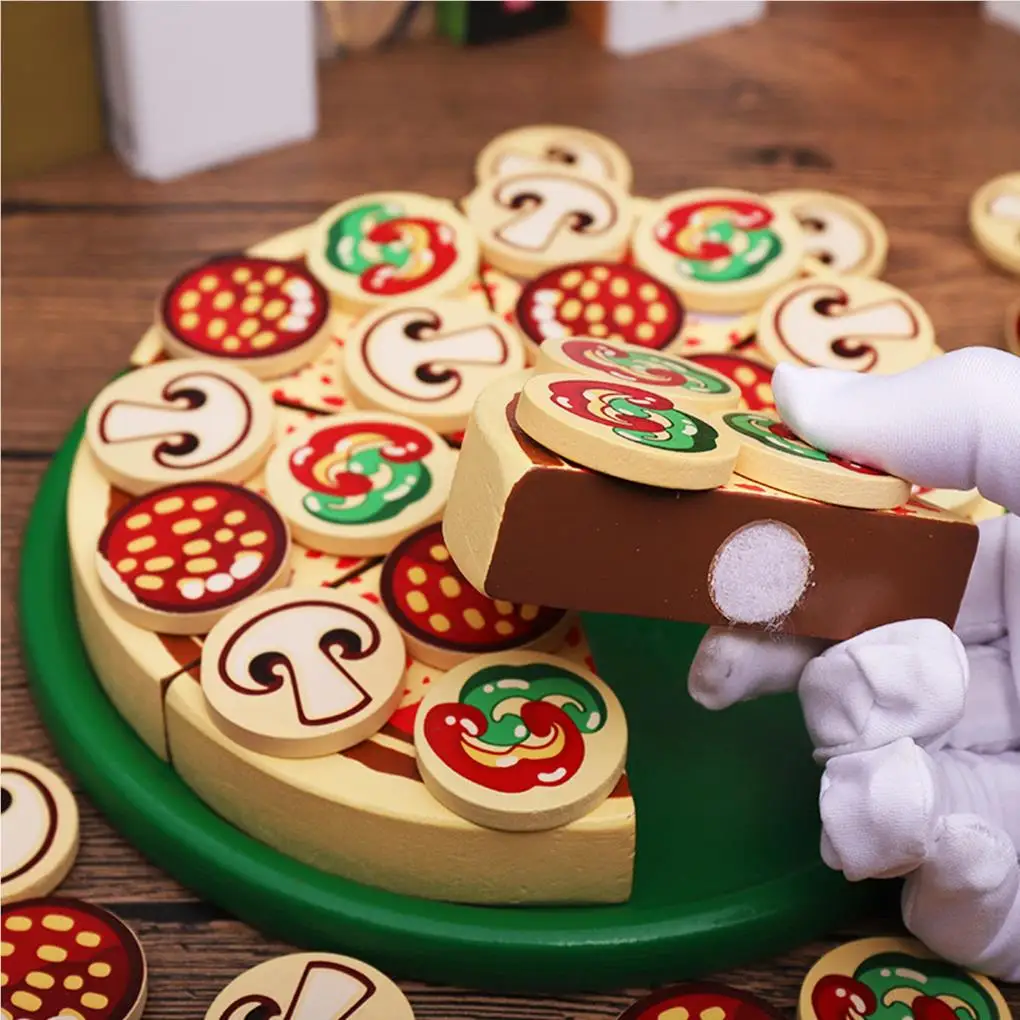 Eğitici Ahşap Pizza Seti