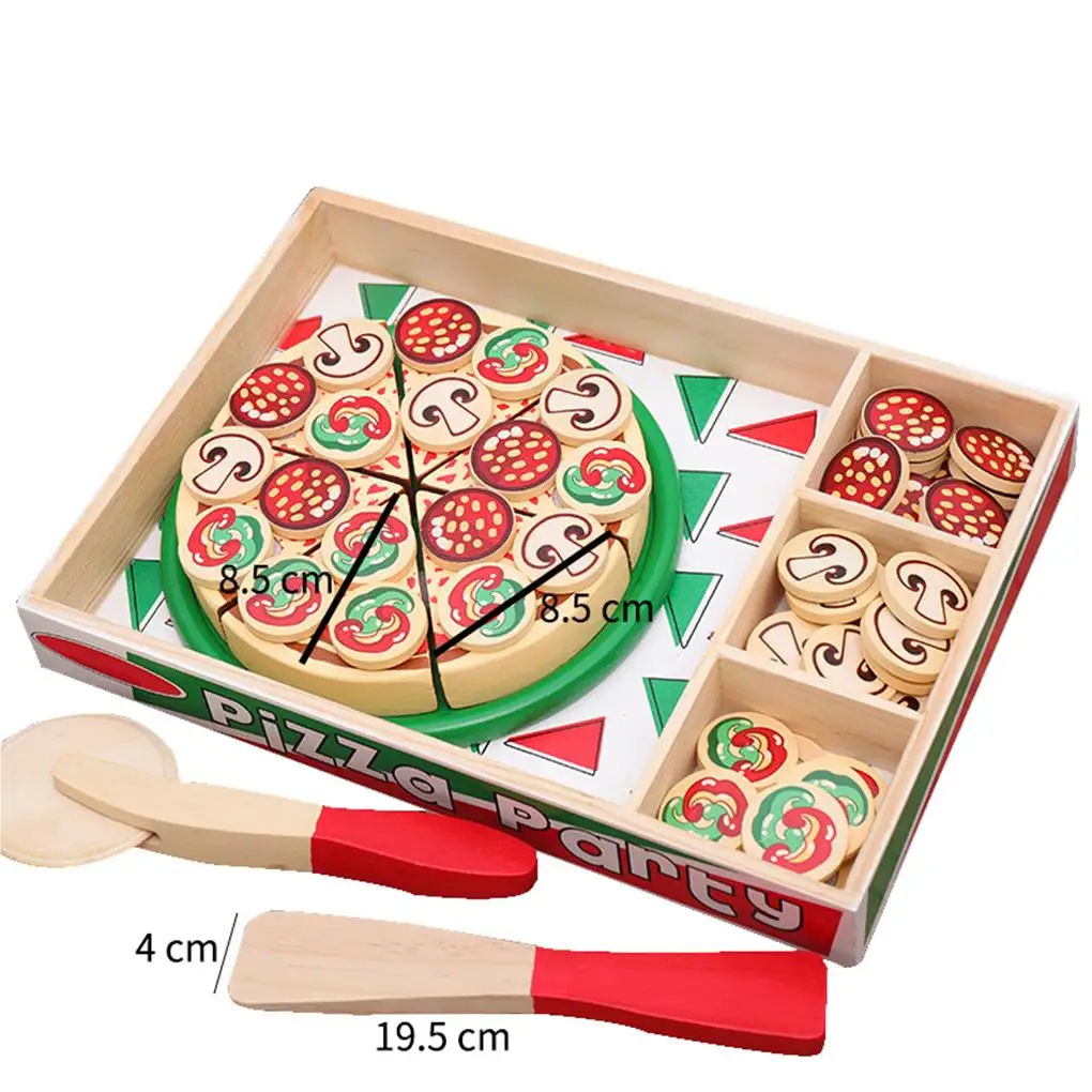 Eğitici Ahşap Pizza Seti