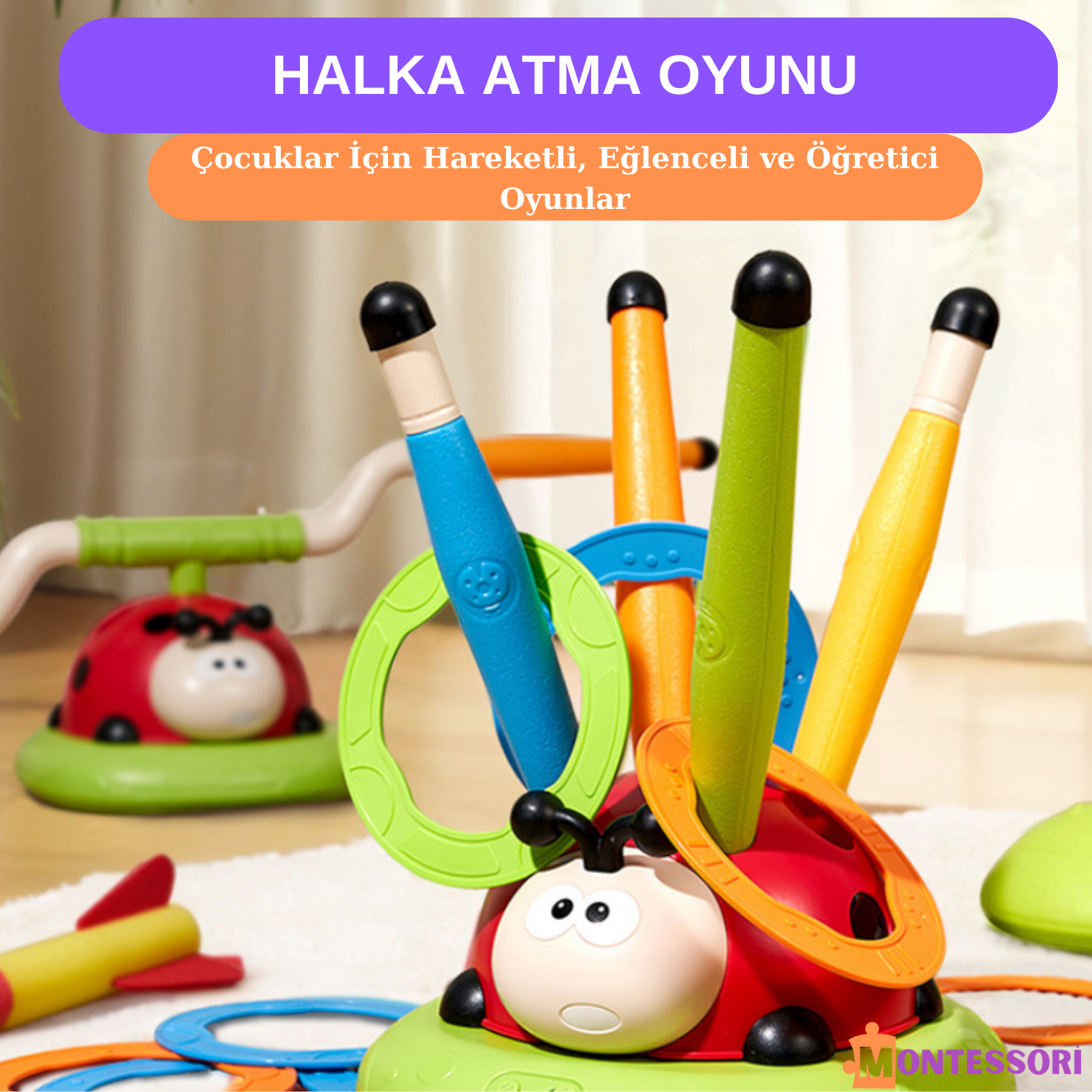 Uğur Böceği Çok Fonksiyonlu Egzersiz Makinesi - Montessori