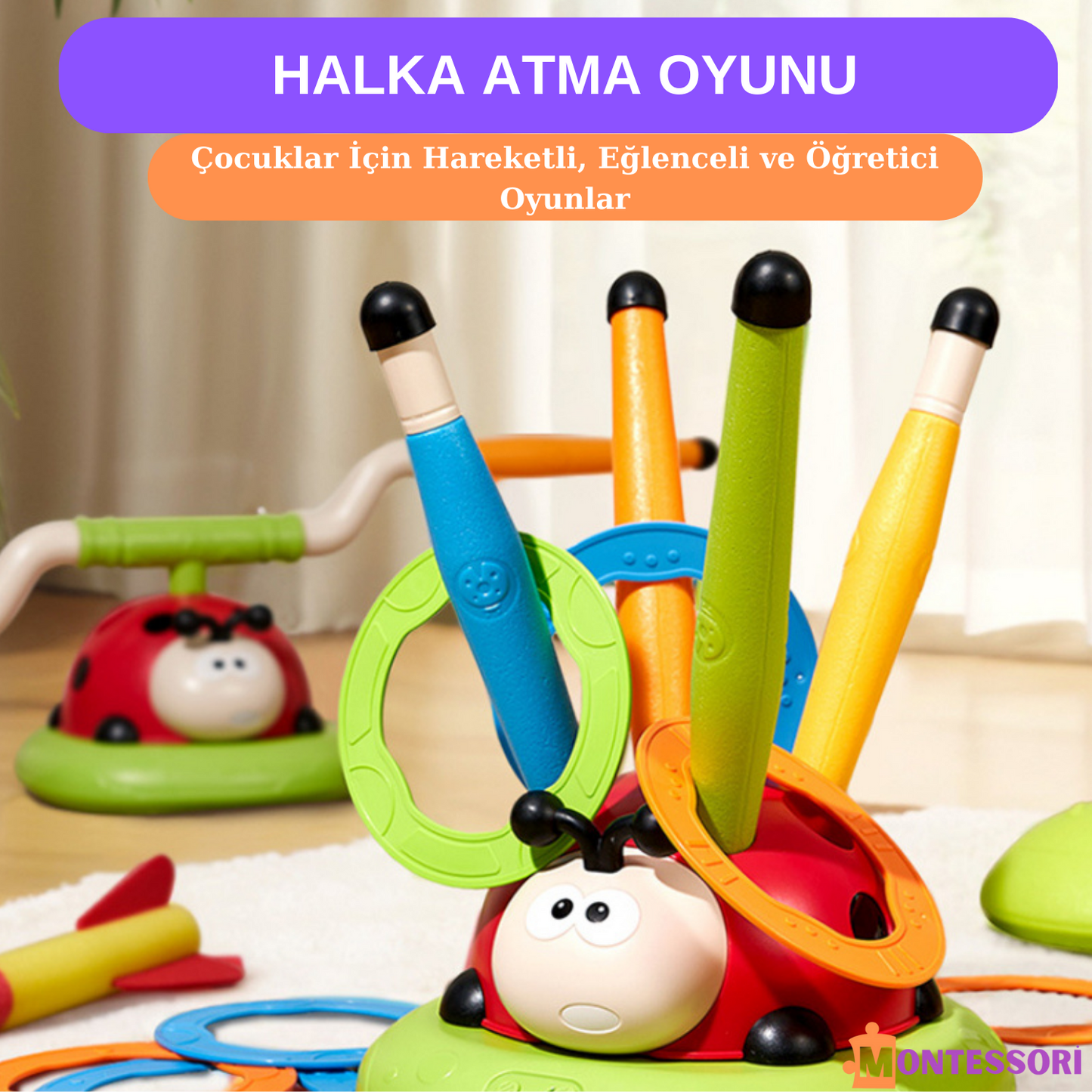 Uğur Böceği Çok Fonksiyonlu Egzersiz Makinesi - Montessori
