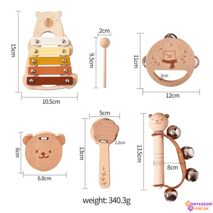 Ahşap Hediye Seti 5-Parça - Montessori