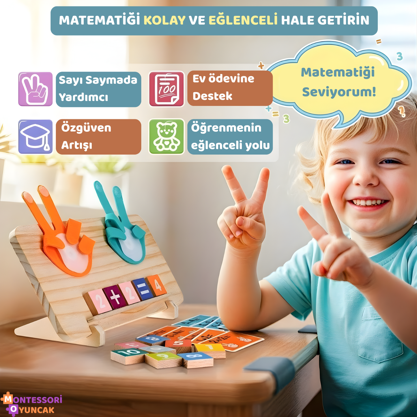 Montessori Ahşap Parmak Sayıları
