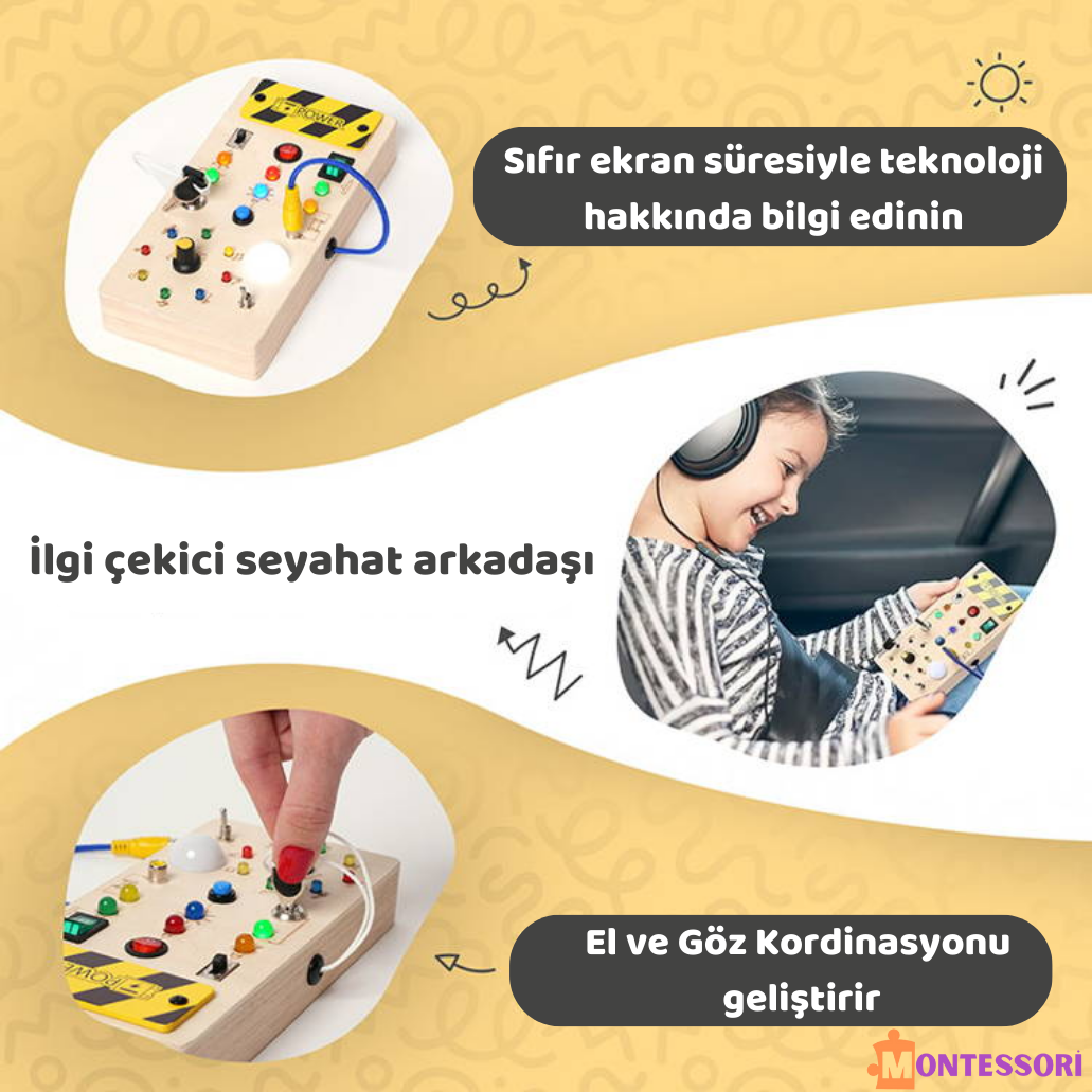 Montessori Ahşap Anahtar Panosu