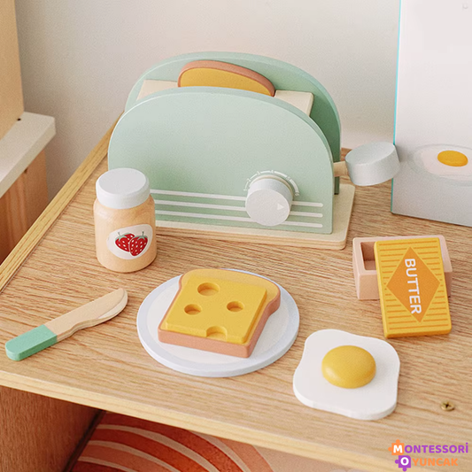 Montessori Ahşap Kahvaltı Seti