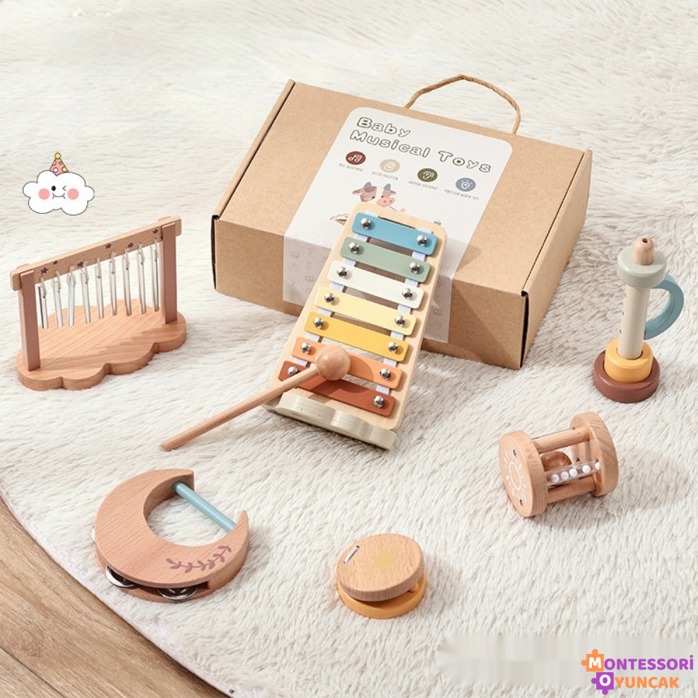 Ahşap Hediye Seti 6-Parça - Montessori
