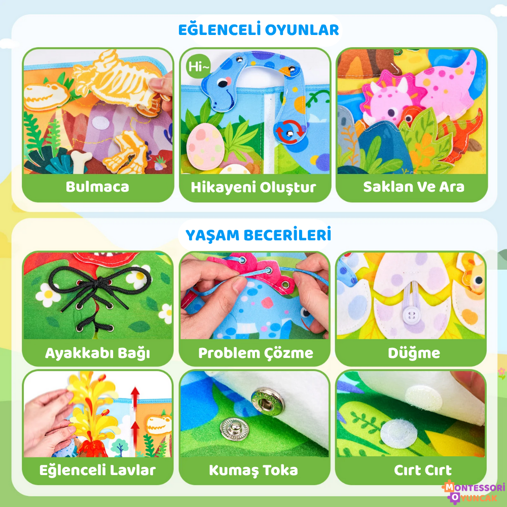 Eğitici Dinozor Kitabı - Montessori
