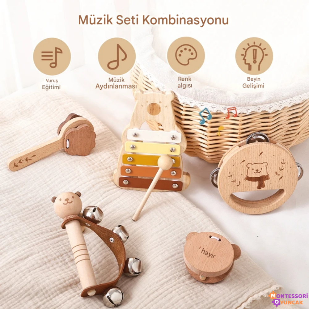 Ahşap Hediye Seti 5-Parça - Montessori