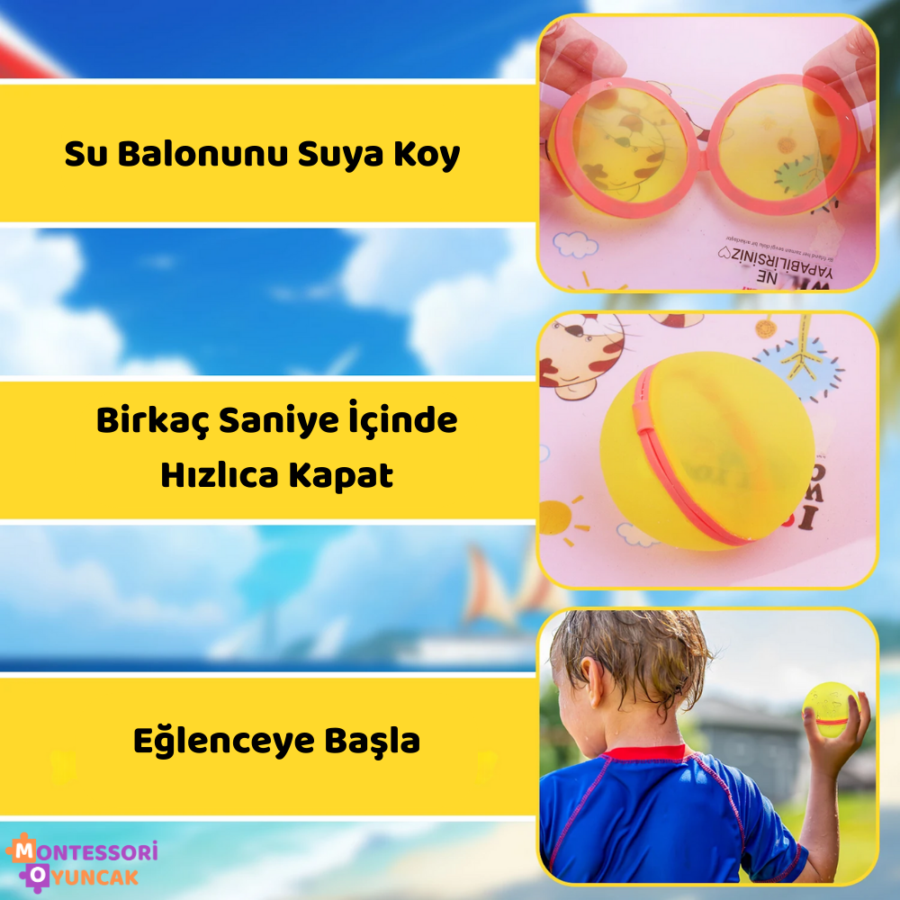 Montessori Doldurulabilir Su Balonu 12'li