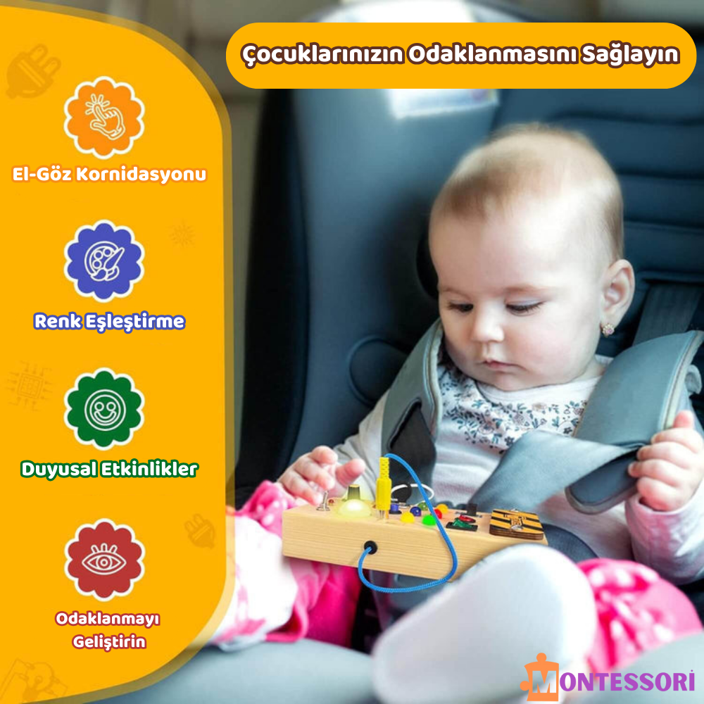 Montessori Ahşap Anahtar Panosu