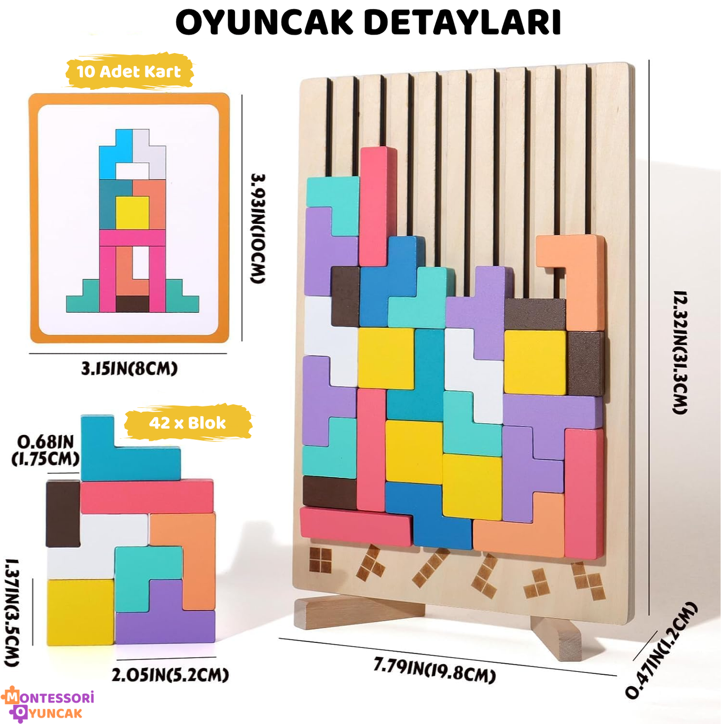 Montessori Ahşap Tetris