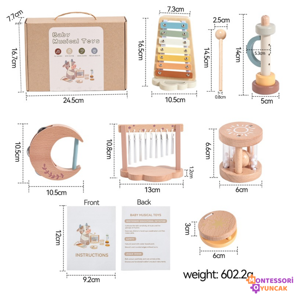 Ahşap Hediye Seti 6-Parça - Montessori