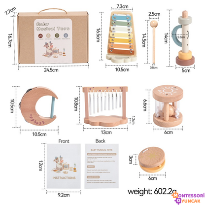 Ahşap Hediye Seti 6-Parça - Montessori