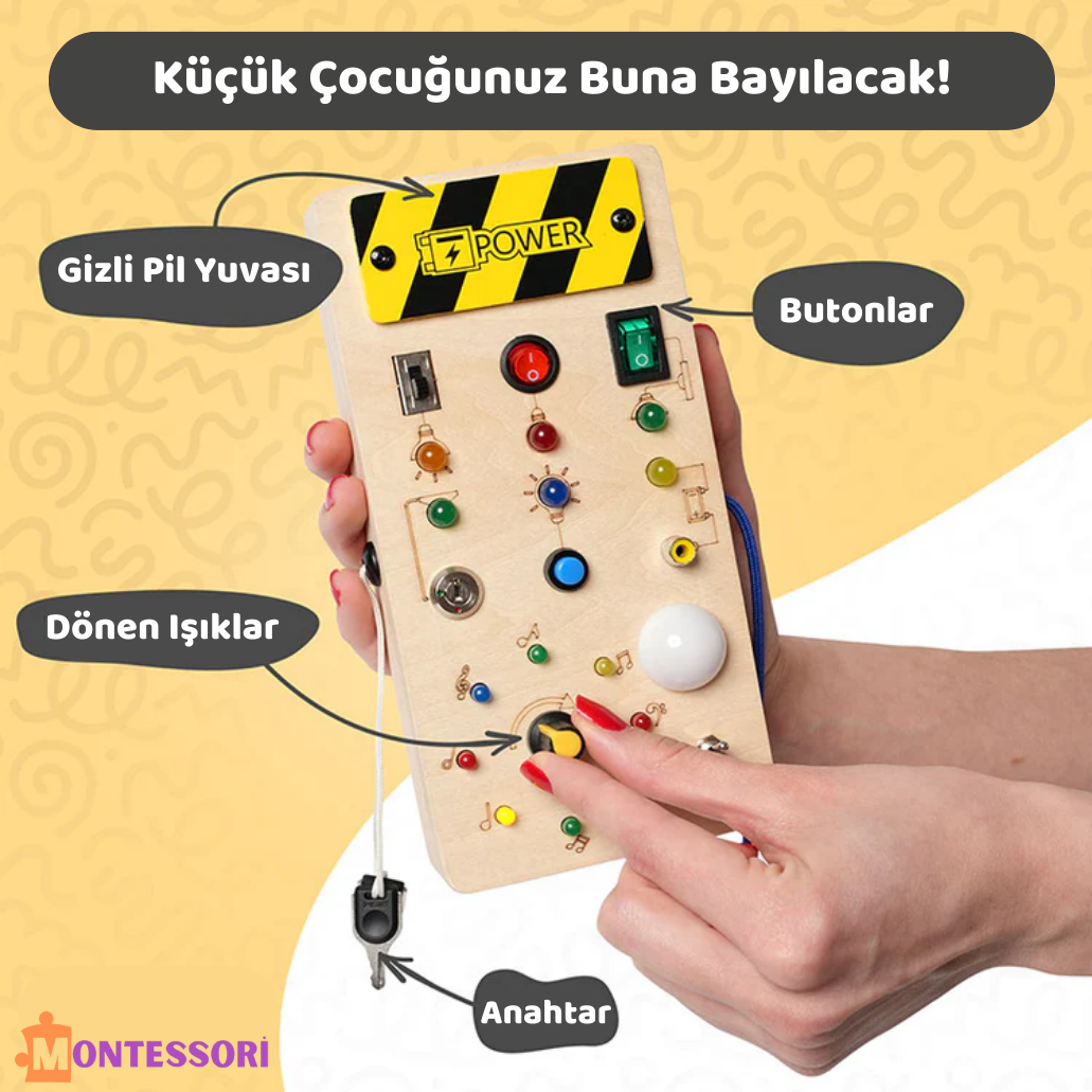 Montessori Ahşap Anahtar Panosu