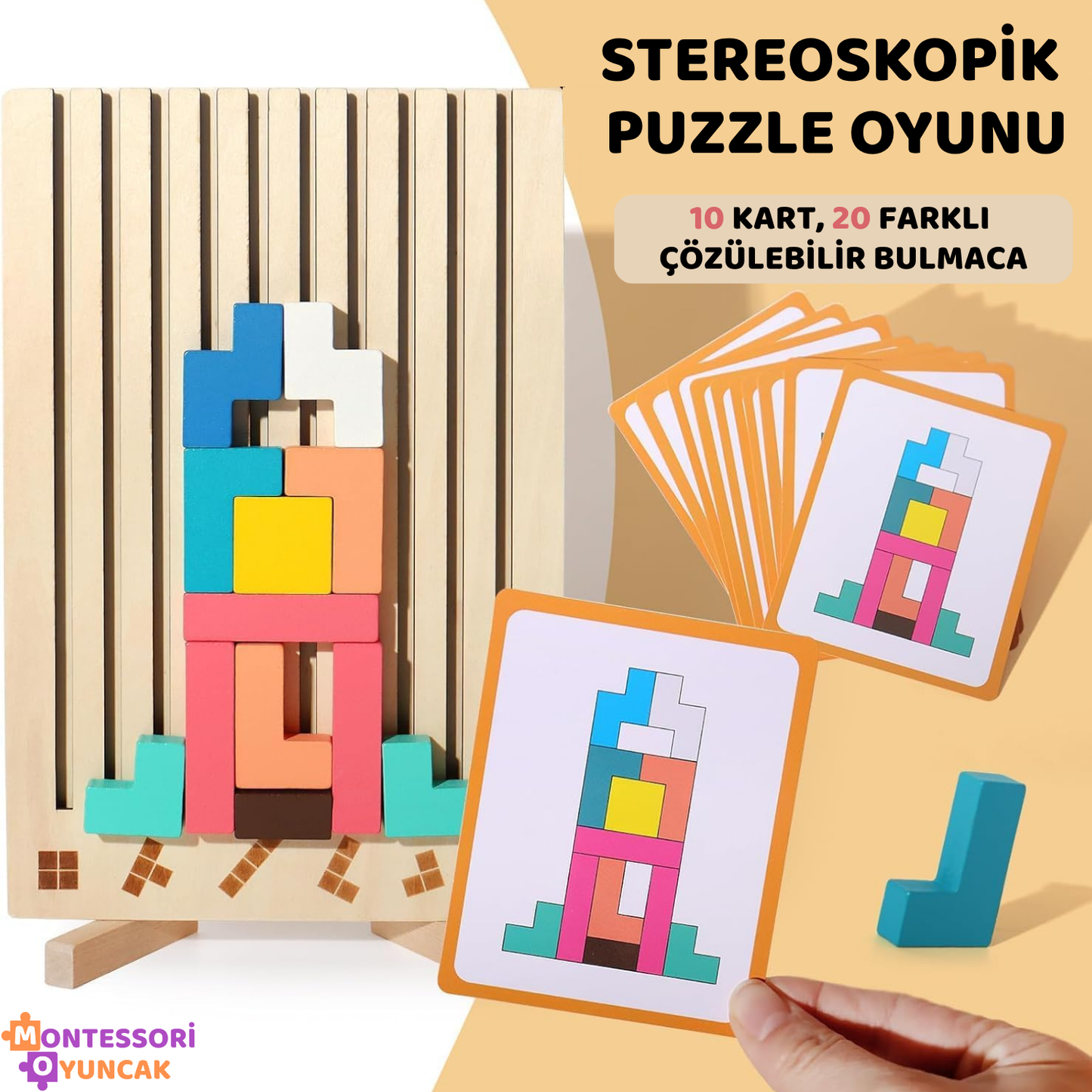 Montessori Ahşap Tetris