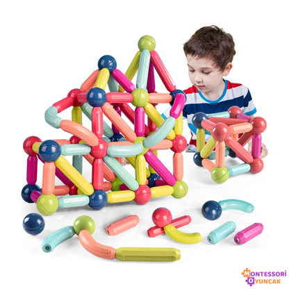 Montessori Manyetik Yapı Oyuncağı