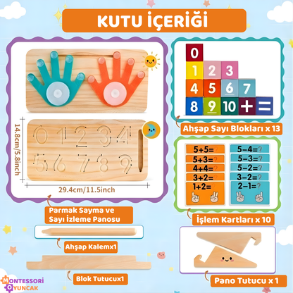 Montessori Ahşap Parmak Sayıları