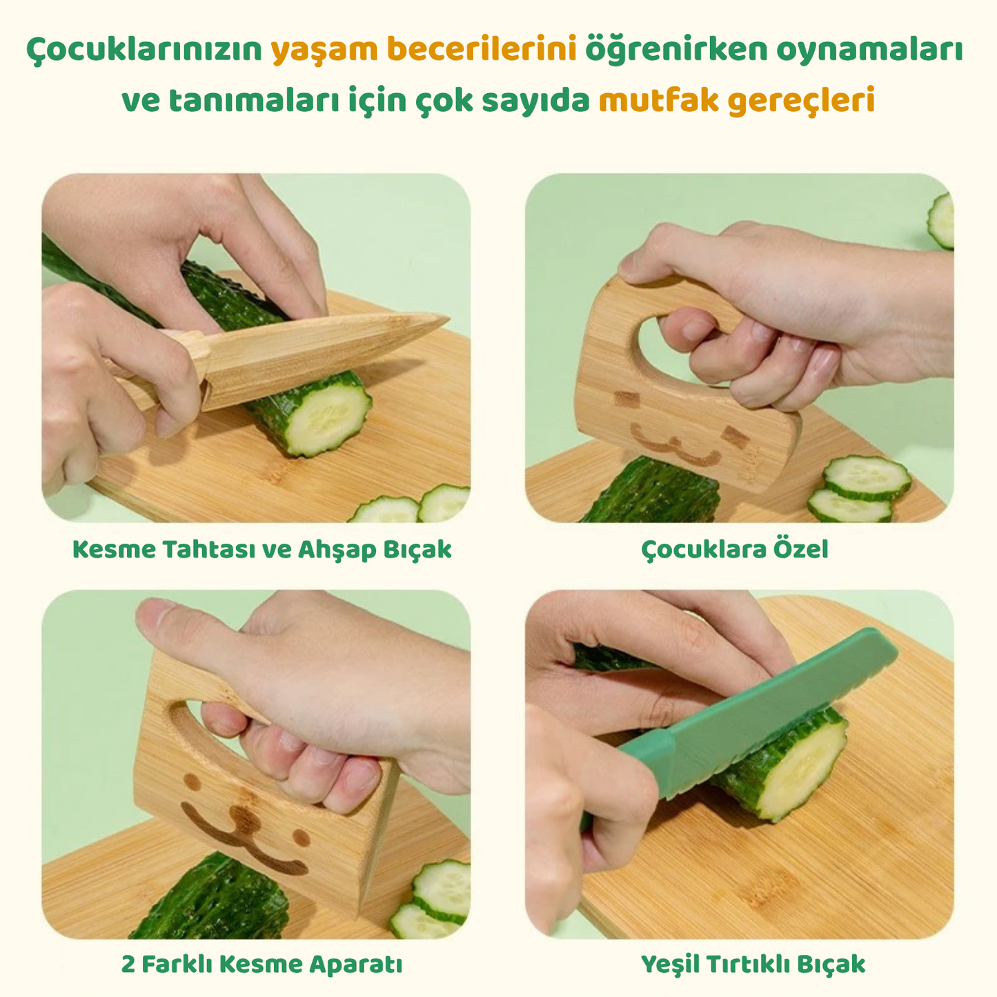 Montessori Ahşap Mutfak Seti - Montessori