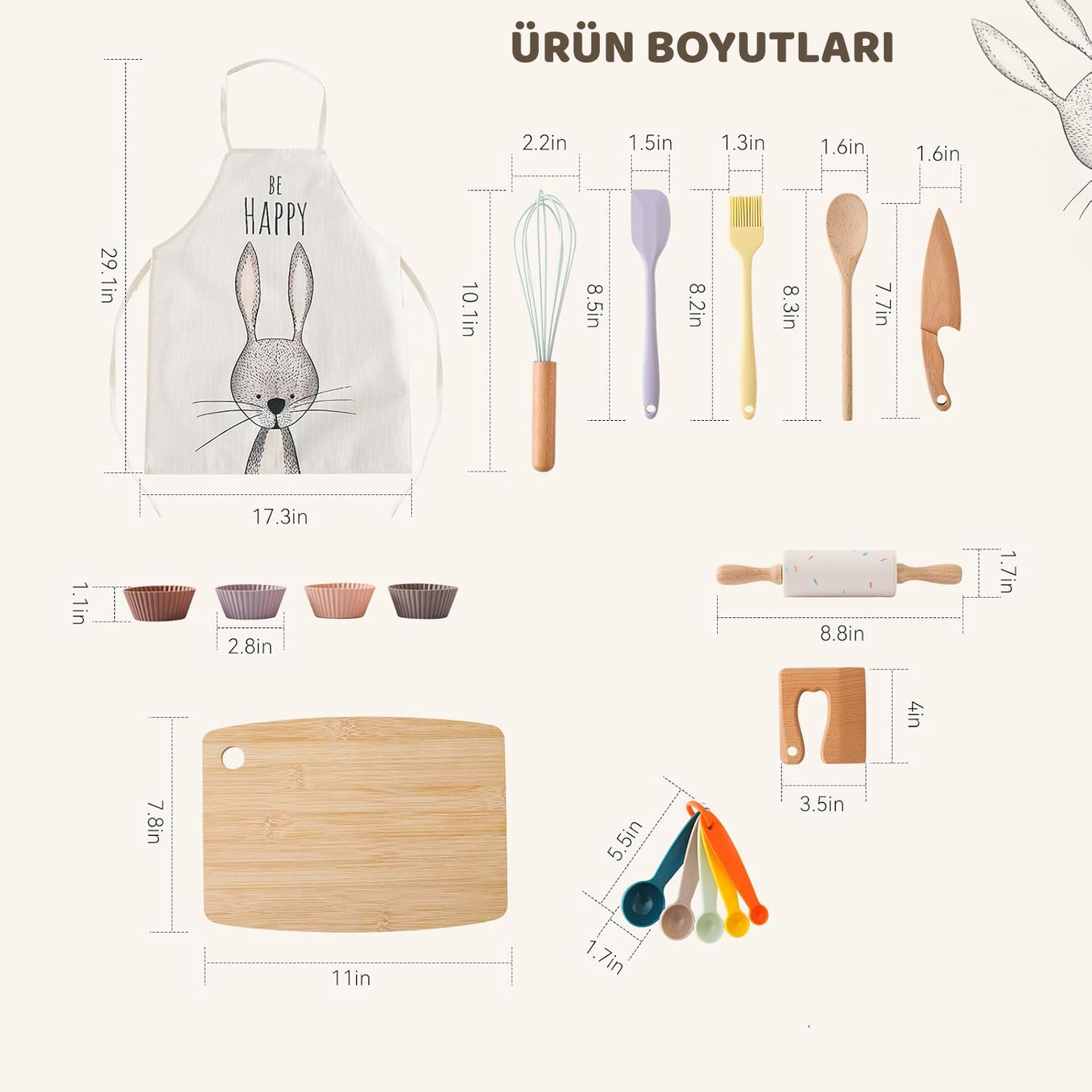 Montessori Tavşan Temalı Mutfak Seti - Montessori