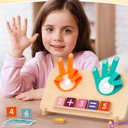 Çocuklar için Montessori Ahşap Parmak Sayıları