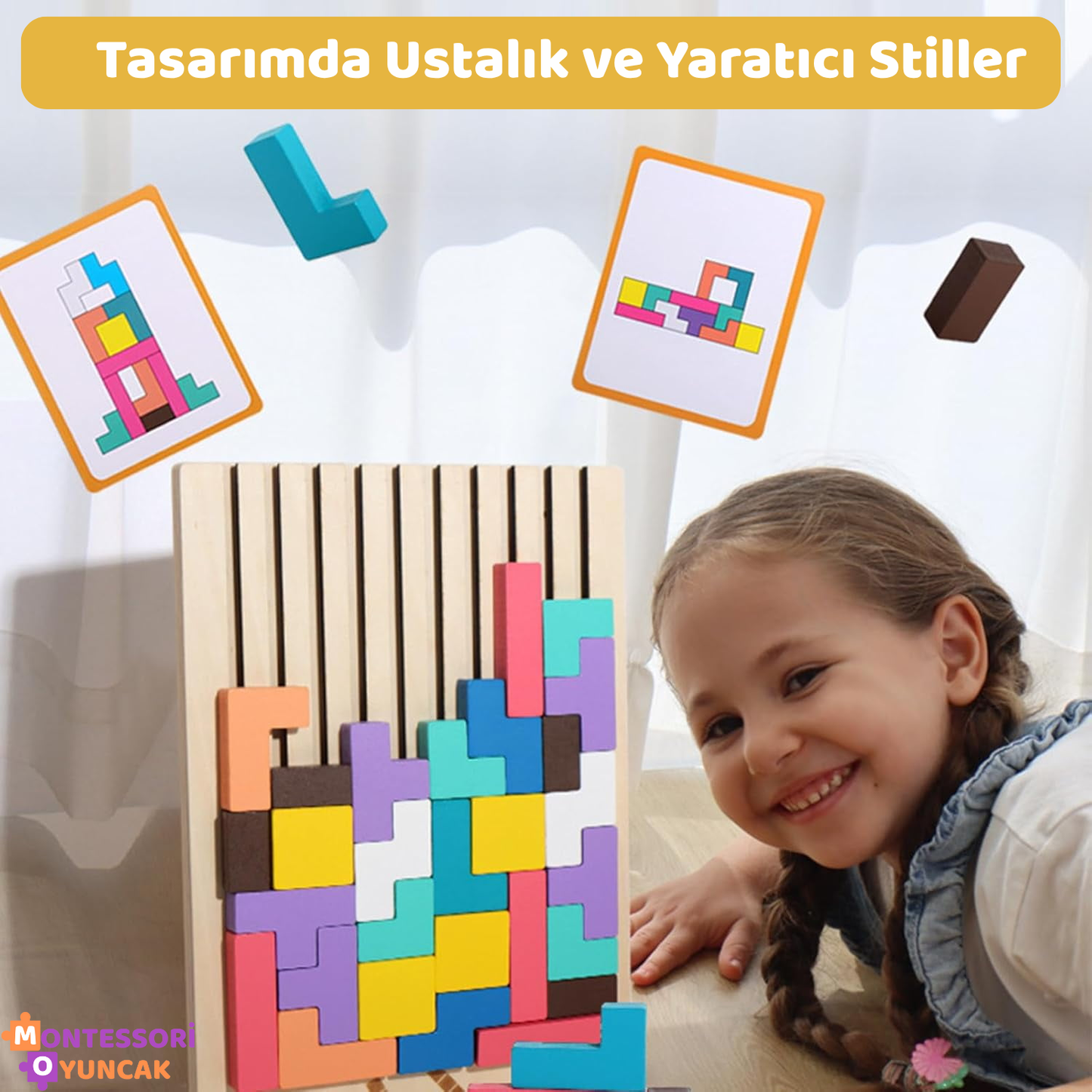 Montessori Ahşap Tetris