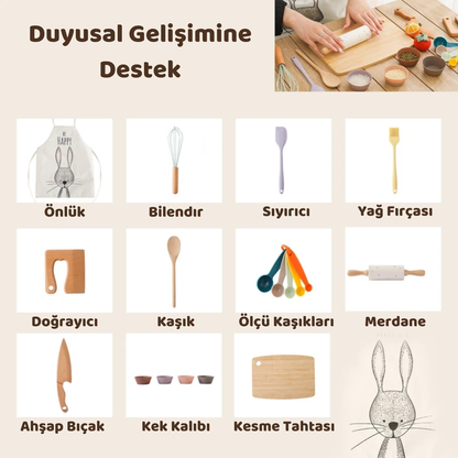 Montessori Tavşan Temalı Mutfak Seti - Montessori