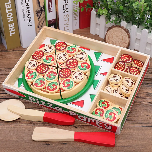 Eğitici Ahşap Pizza Seti